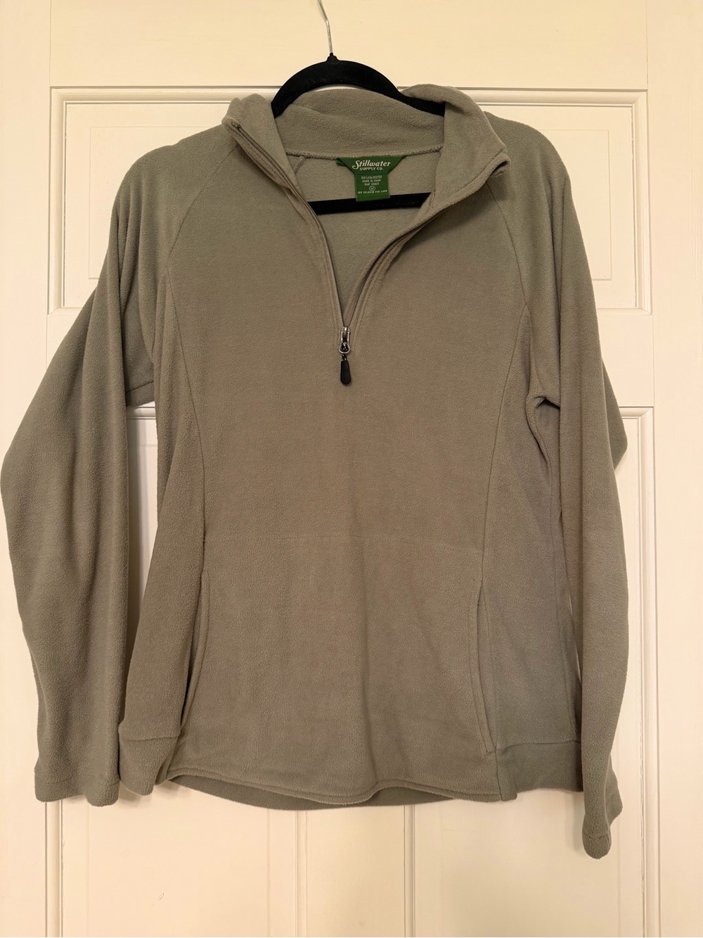 Women’s Light Olive Quarter-Zip Fleece Pullover